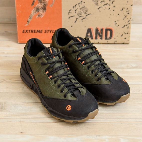 Шкіряні кросівки MERRELL олива | Зображення 6