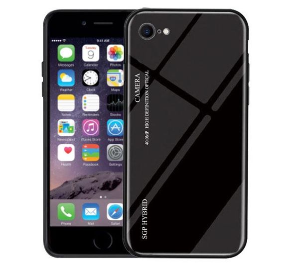 Чехол бампер Primo Gradient Glass для Apple iPhone 6 / 6s - Black