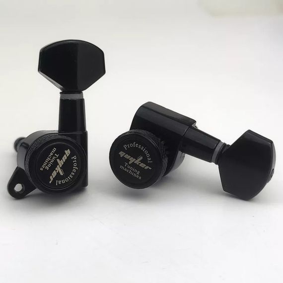 Колки Guyker 3R + 3L локовые для гитары Yamaha Cort ESP Gibson черные | Зображення 2