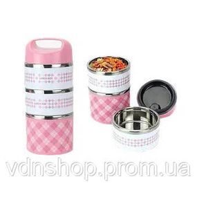 Ланч бокс UNIQUE UN-1522 2л Pink EH-73