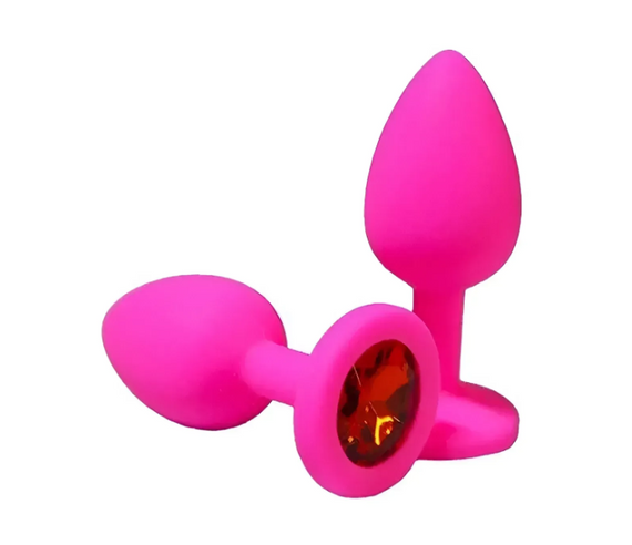 Силиконовая анальная пробка с кристаллом SKN KSIL-10S ( размер S ) sexstyle