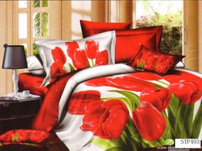 Постільна білизна Love You Сатин 3D Квітень STP403 Полуторна