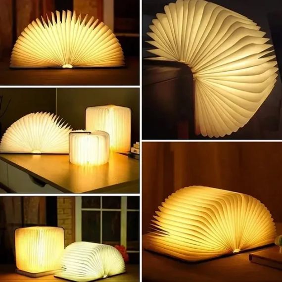 Настільна лампа світильник у формі книги Foldable Book Lamp Нічник для дитячої кімнати 7259 | Зображення 3