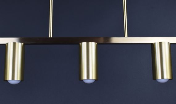 Люстра стельова на 5 лампочок 27723 Латунь 35-65х10х101 см. | Зображення 2