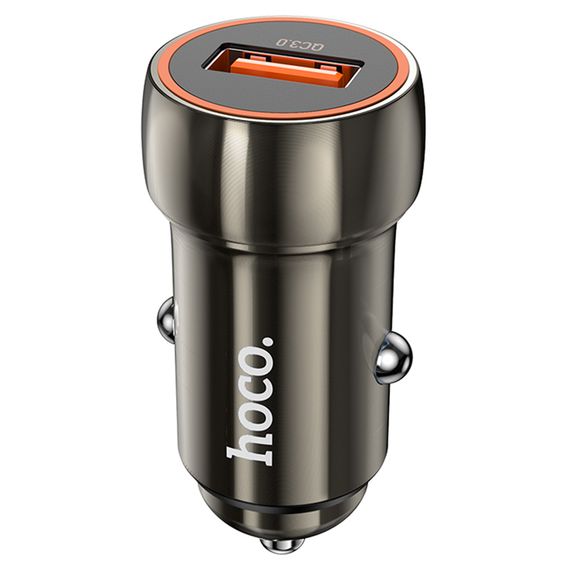 Набір АЗУ 12-24V HOCO Z46 + кабель Type-C, 1xUSB, 18W, кабель 1м, Black, Box