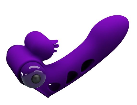 Кліторальний стимулятор на палець Pretty Love-Orlando Finger Violet, BI - 014836-1 Sex Aura | Зображення 4
