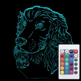 Акриловый светильник-ночник с пультом 16 цветов Собака 2 tty-n001113