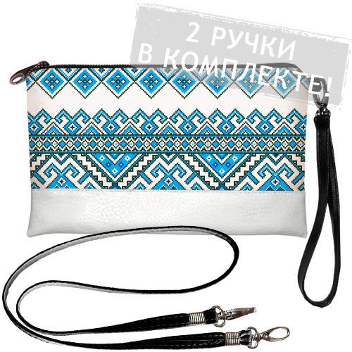 Клатч через плече 25x15 см (KL_GL_15UKR013_WH)