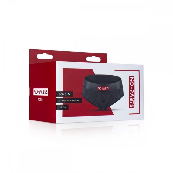 Труси для страпону No-Parts Robin, чорні, M | Зображення 4