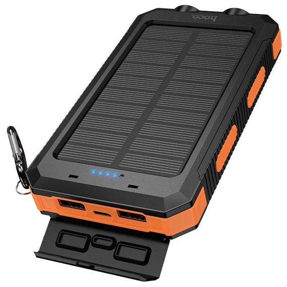 Портативний ЗП Power Bank Hoco J164 Platinum solar 10.5W with lighting 8000 mAh Black | Зображення 3