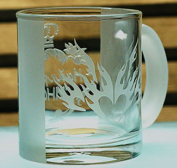 Чашка стеклянная 320мл Сыночек с гравировкой кружка для сына подарок на День рождения к празднику Именная чашка | Зображення 4