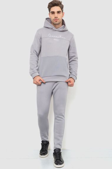 Спортивный костюм мужской на флисе, цвет светло-серый, 238R57160