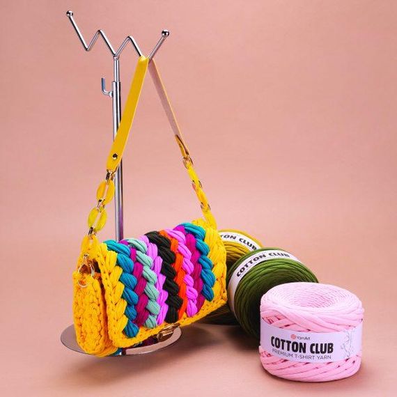 Cotton Club 7358 YarnArt пряжа Хакі | Зображення 3