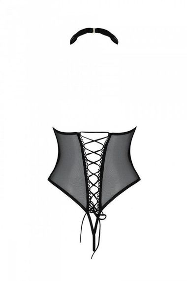 Еротичне боді Passion TRISHA BODY, XXL/XXXL, beige, з відкритими чашками sexstyle | Зображення 3