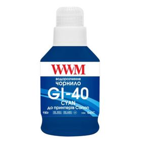 Чернила WWM Canon GI-40 для G5040/G6040 190г Cyan (KeyLock) (G40C)