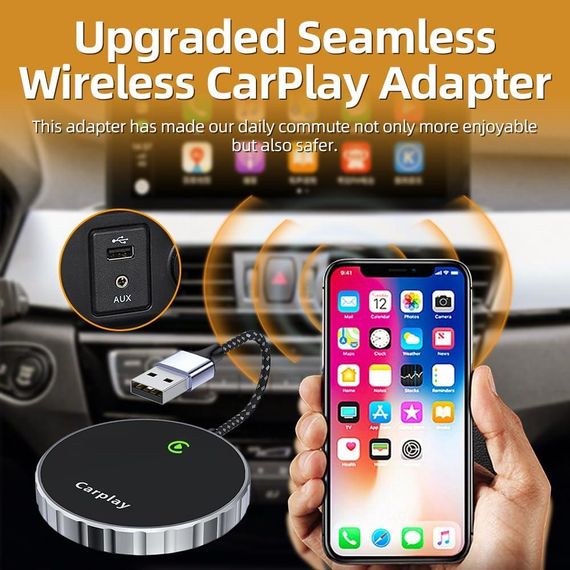 Бездротовий адаптер CarPlay Bluetooth Magic Link — перехідник для Apple CarPlay, сумісний з більшістю автомобілів | Зображення 2