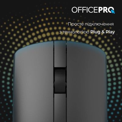 Мышка OfficePro M175B Silent Click Wireless Black (M175B) | Зображення 2