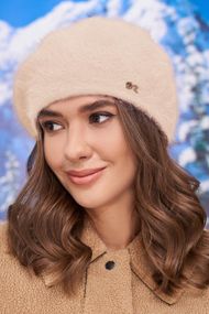 Нежный берет «Эстель» (4977) кремовый