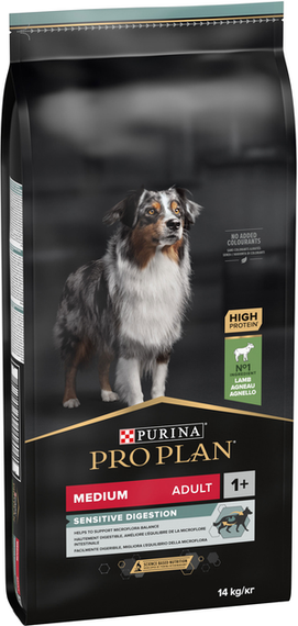 Сухий корм для собак Purina PRO PLAN Medium Adult 1+ Sensitive Digestion з ягням 3кг | Зображення 2