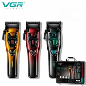 Аккумуляторная машинка для стрижки VGR V-668, 3 сменных GO-646 цвета корпуса
