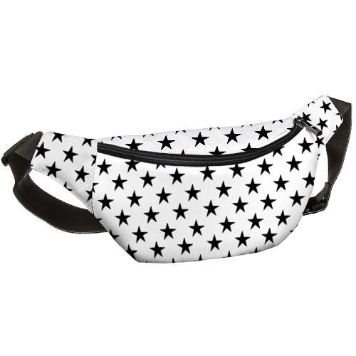 Сумка на пояс бананка Bumbag Звезды 27x16 см (BB_19A006_BL)