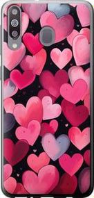 Чохол на Samsung Galaxy A40s A3050 Сердечка 4 з пластику FCh_019942