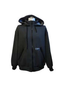 Худі чоловічий сірий меланж теплий зимовий толстовка з капюшоном футер тринитка з начосом 60