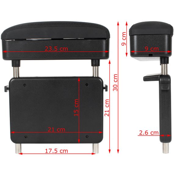 Підлокітник універсальний з регулюванням висоти, екошкіра | Зображення 1