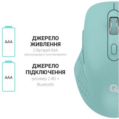 Мышка OfficePro M230M Silent Click Wireless/Bluetooth Mint (M230M) | Зображення 5