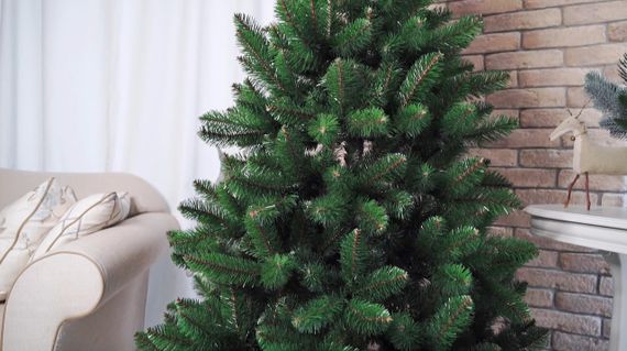 Искусственная зелёная ёлка 180 см на деревянной подставке | Пышная новогодняя ёлка HVOYA | Зображення 3