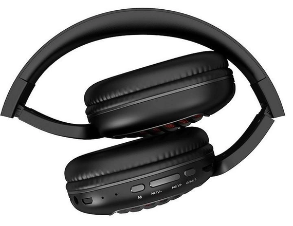 Бездротові навушники Hoco W23 Brilliant (Bluetooth, AUX, MicroSD, блютуз, накладні, повнорозмірні) Чорні | Зображення 2