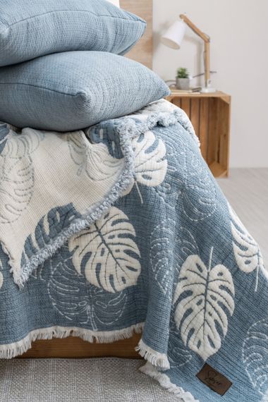 Муслиновое покрывало Saheser Forest 240 х 260 см. Mavi | Зображення 1