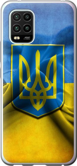 Чехол на Xiaomi Mi 10 Lite Флаг и герб Украины 1 "375u-1924-17620"