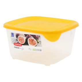 Контейнер для їжі харчовий пластиковий з кришкою Curver Fresh&Go 1.2 л, жовта кришка (00560)
