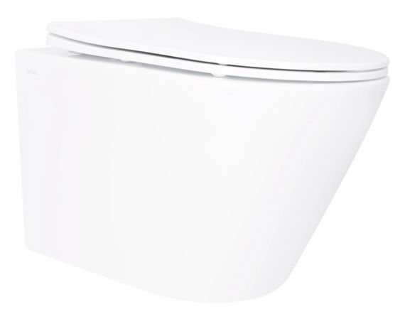 Унітаз підвісний Qtap Swan Ultra Quiet White, з сидінням Slim Duroplast/ Soft-close/ Quick Release QT16335180W