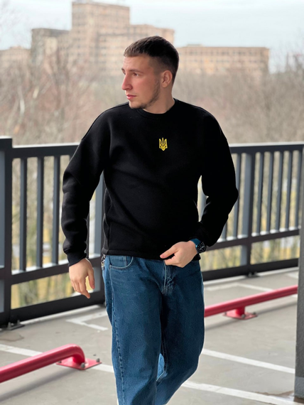 Свитшот Тризуб Фліс чёрный S | Зображення 1