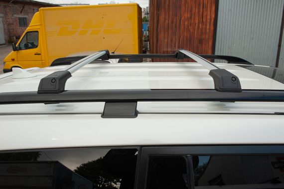 Перемички на рейлінги без ключа (2 шт) Сірий для Toyota Land Cruiser 200 | Зображення 8