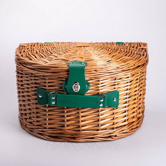 Кошик плетений для пікніка з посудом на 4 персони 41х31х22 см набір посуду туристичний для кемпінгу HP-ZQ-2 | Зображення 7