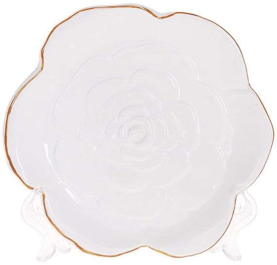 Тарелки в наборе 6 шт Rose White-Gold 16х15.5х2.5см ceramic