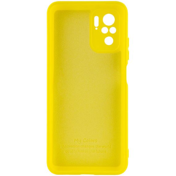 Чехол Silicone Cover Full Camera without Logo (A) для Xiaomi Redmi Note 10 / Note 10s Жовтий/Flash | Зображення 1