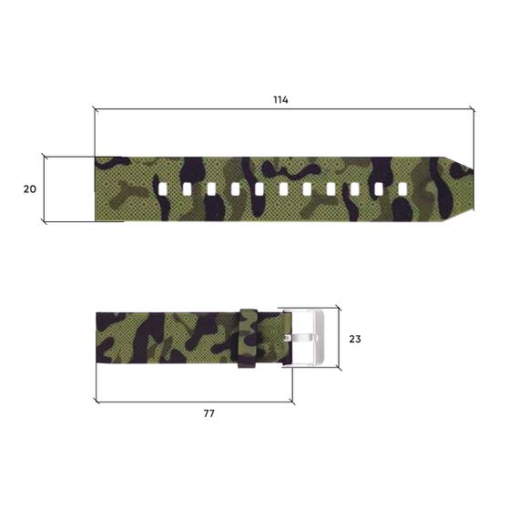 Ремінець для годинника Skmei 1895CMGN Camo Green | Зображення 2