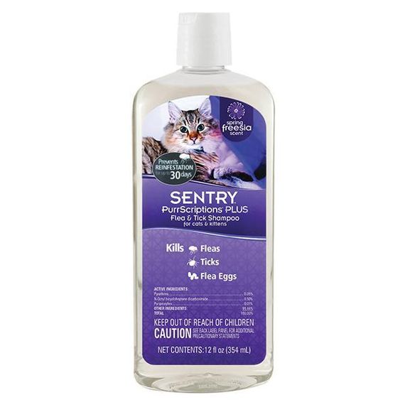 Sentry PurrScriptions Plus Spring Freesia Shampoo сентри шампунь від бліх і кліщів для котів 0,354 мл