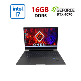 Игровой ноутбук HP Omen 16-ae0001nr / 16.1" (1920x1080) IPS / Intel Core i7-14700HX (20 (28) ядер по 1.5 - 5.5 GHz) / 16 GB DDR5 / 512 GB SSD / nVidia GeForce RTX 4070, 8 GB GDDR6, 128-bit / WebCam б/у