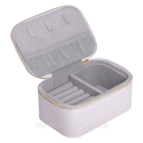 Шкатулка для украшений из эко кожи на молнии мини органайзер для ювелирных изделий HP-5-26BE | Зображення 1