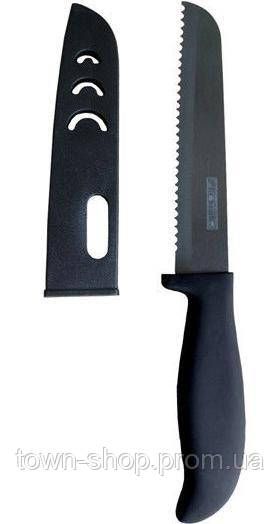 Нож керамический Kamille Miracle Blade для хлеба 15см + чехол KM-5154