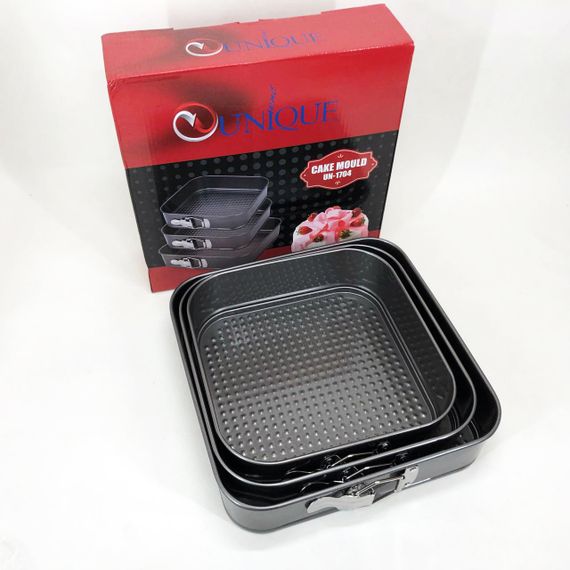 Набор форм для выпечки разных форм Unique UN-1704 20/22/24 см, Форма для запекания из нержавейки NA-23 | Зображення 4