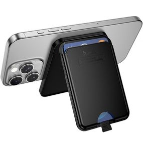 Кардхолдер магнитный Hoco E91I Tiger с трекером 120 mAh Black