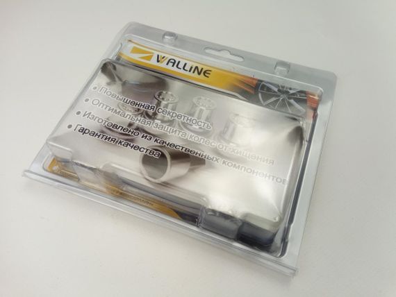 Болти секретні М12х45х1,25, Walline (372130 Н2) наруг/хром/конус/2 ключі | Зображення 1