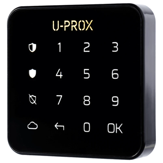 U-Prox Keypad G1 Black Бездротова сенсорна клавіатура для однієї групи - Управління охороною | Зображення 1
