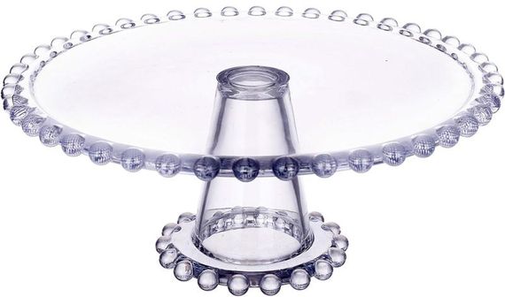 Блюдо тортівниця "Bauble Glass" Ø28см скляне на ніжці